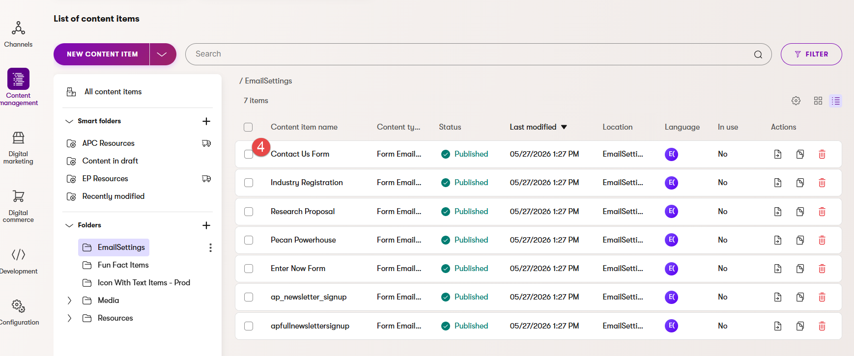 Kentico Email Settings 3
