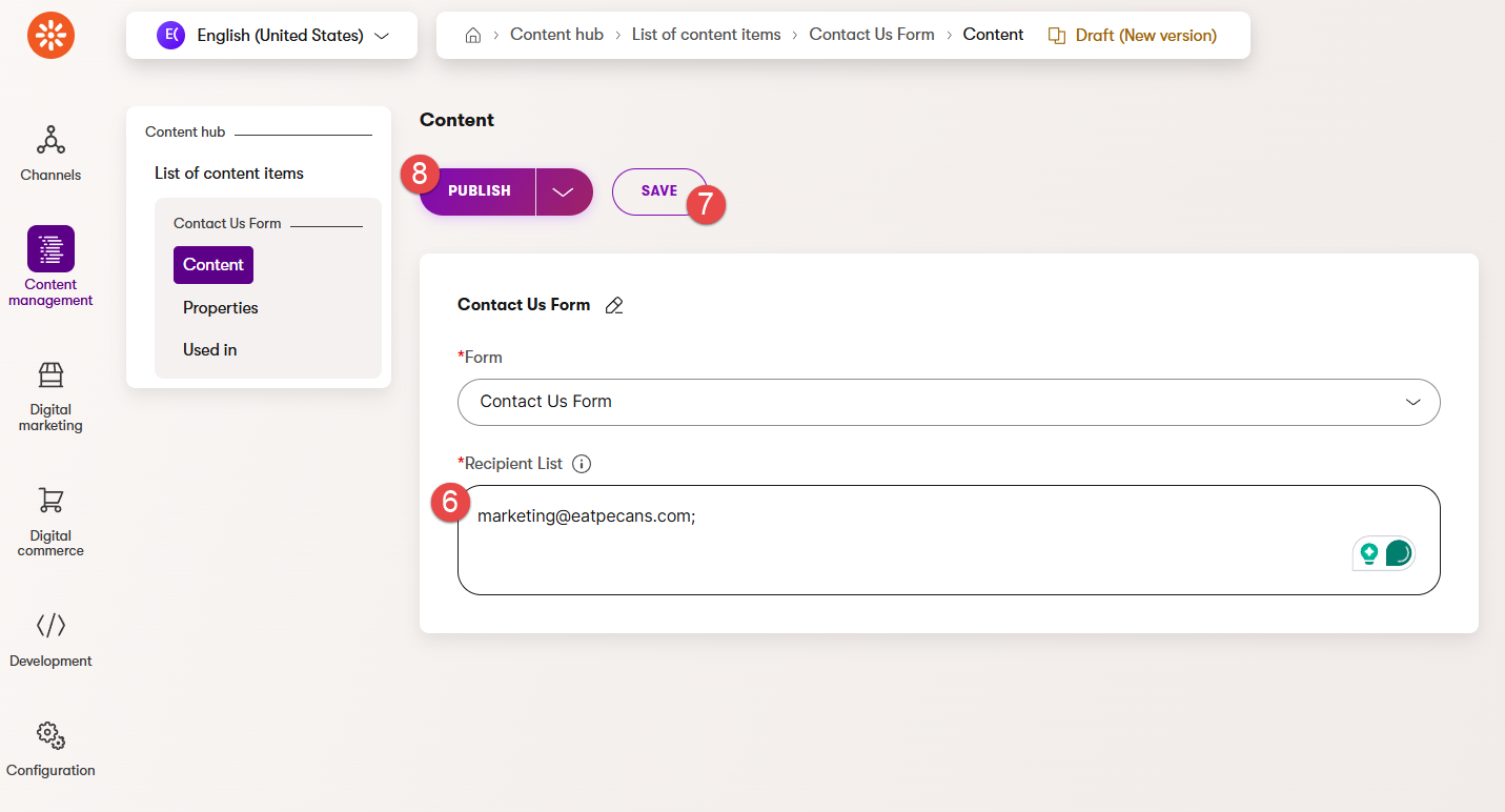 Kentico Email Settings 5