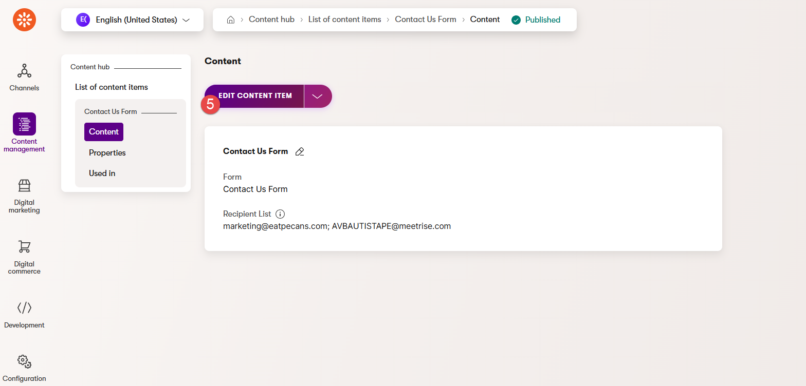 Kentico Email Settings 4