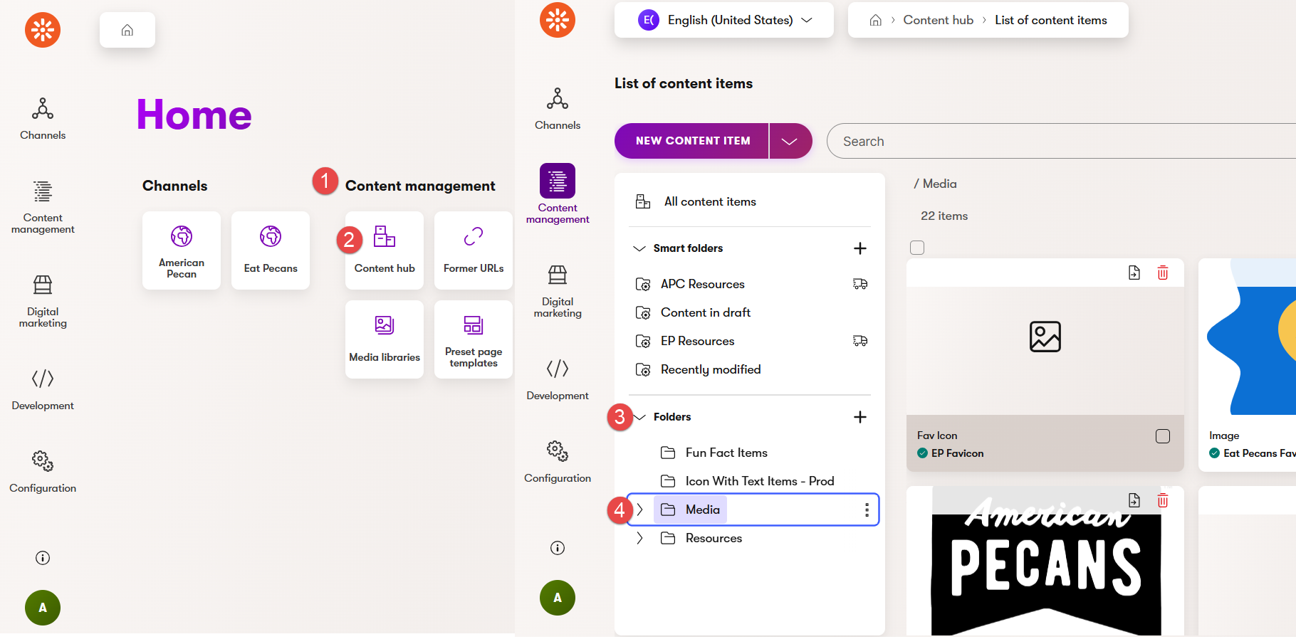AP Content Hub Navigation