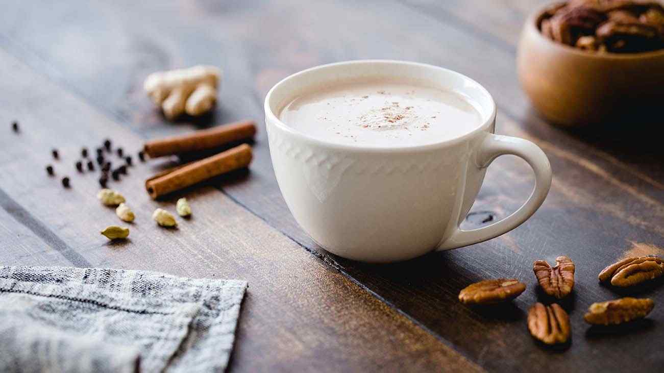 Homemade Vegan Pecan Chai Latte