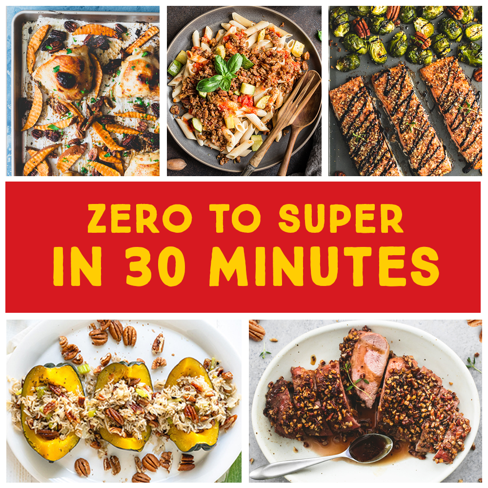 Superweek 1 Meal Plan: 30 Minute Meals