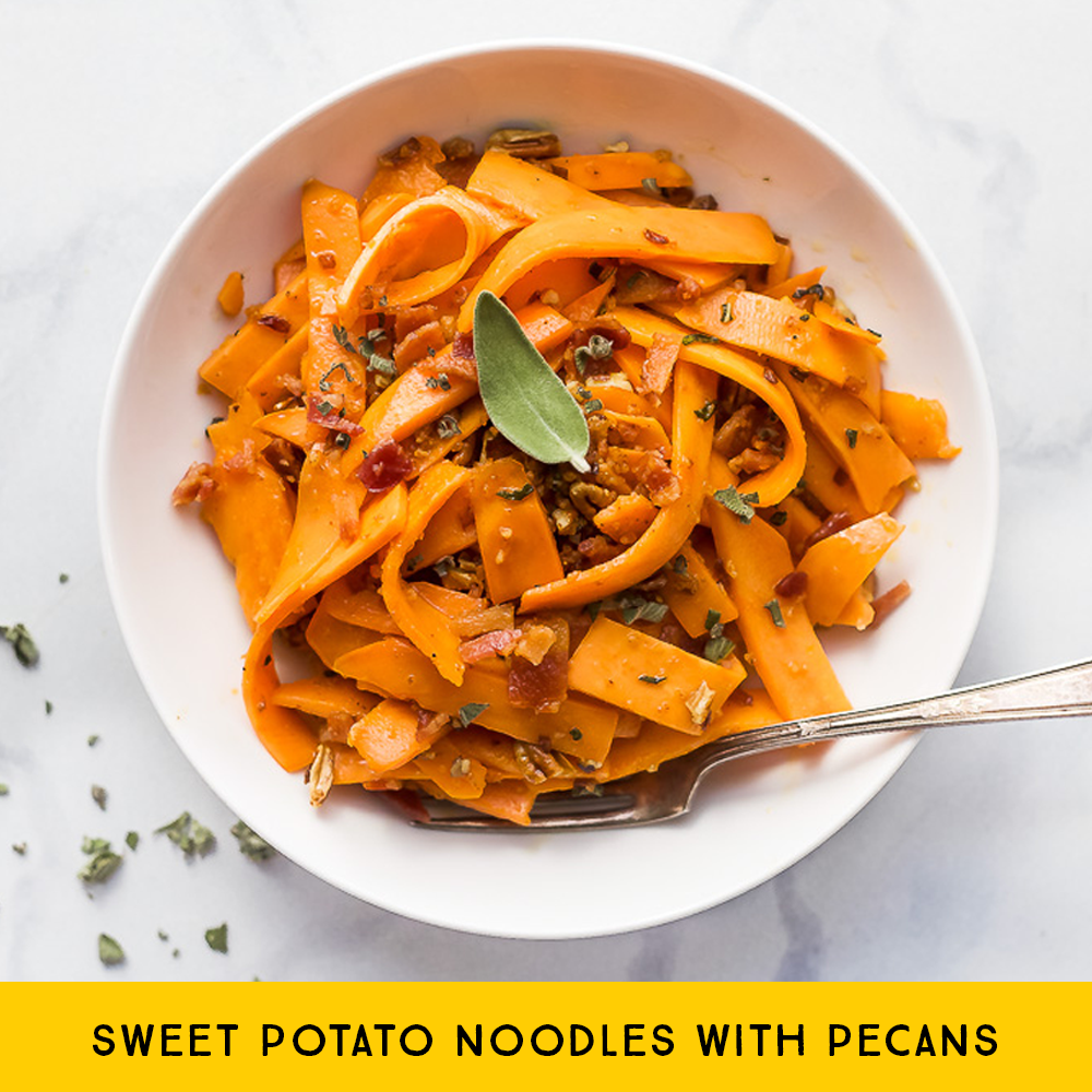 Sweet Potato Noodles with Pecans